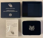 U.S. Mint 2016 ASE Silver Proof Dollar / COA / Clamshell / Box / **No Coin**