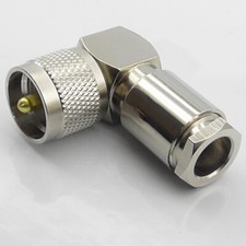 PL259 Right Angle Plug RG213 LMR400 Ecoflex 10 Westflex 103 Male Clamp Elbow UHF