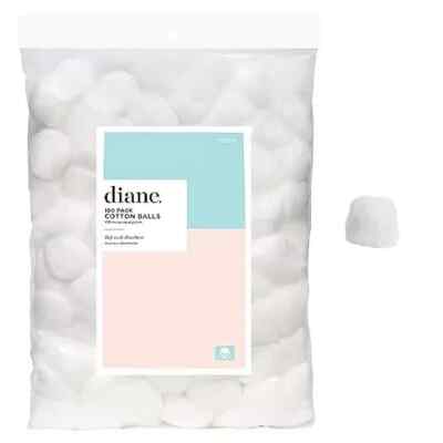 Diane 100% Pure Cotton Balls 100 Count Soft Super Absorbent, Multipurpose Cotton