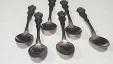 Vintage WM Rogers Mfg Co State Tea Spoons Silverplated DOC. PA. Mich. TX. IL. GA