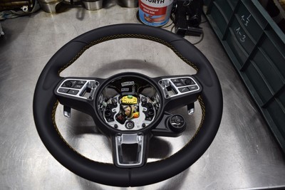 Porsche Lenkrad steering wheel schwarz gelb black yellow NEW original adapter