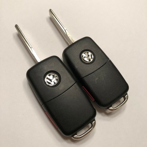 2 OEM VW Keyless Entry Remote Key Fobs 4B Uncut Blade OEM Volkswagen NBG010206T - Picture 2 of 12