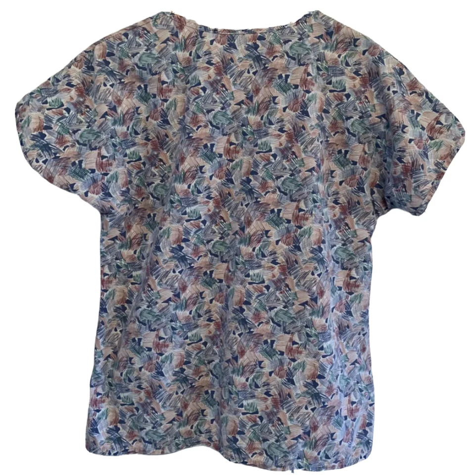 Medline Scrub Top Women’s Sz M Multi-colored Medical - Image 2 of 3