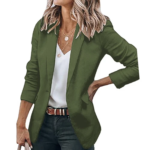 Ladies Casual Long Sleeve Cardigan Jacket Womens OL Open Front Blazer Suit S-5XL - Picture 9 of 69