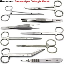 Kit di Piccola Chirurgia Base Forbici per Bendaggi Levapunti Pinza Chirurgica CE