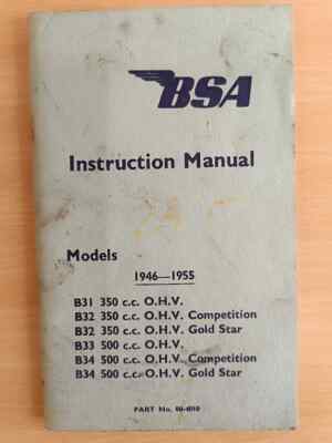 BSA 350-500cc ,Owner's Manual,Fahrerhandbuch,Uso+Manutenzione-Original 1961