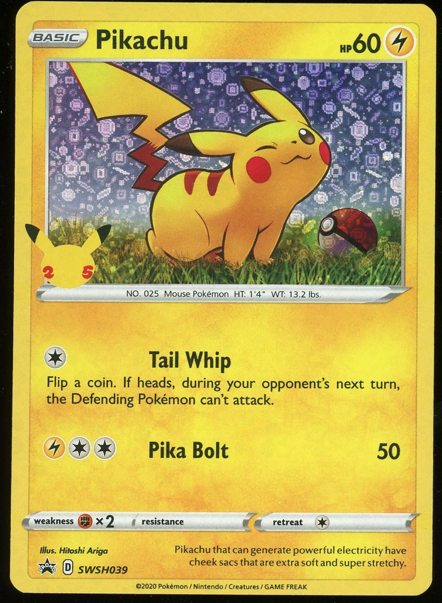 pikachu holo 25th anniversary cereal