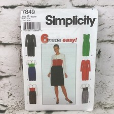 Vintage #7849 Simplicity Misses' Easy Dress Sewing Pattern Sz 12-14-16 Uncut