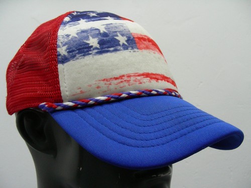 USA FLAG - Americana - YOUTH SIZE (14+) Adjustable SNAPBACK Baseball Cap Hat! - Picture 2 of 10