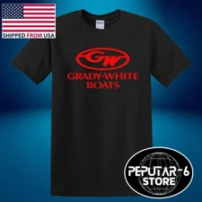 Grady White Fishing Men's Black White Size S-5XL