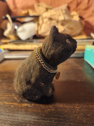 Russ Berrie, Black Cat Flocked Bobble Head, Nodder Cat - Picture 3 of 5