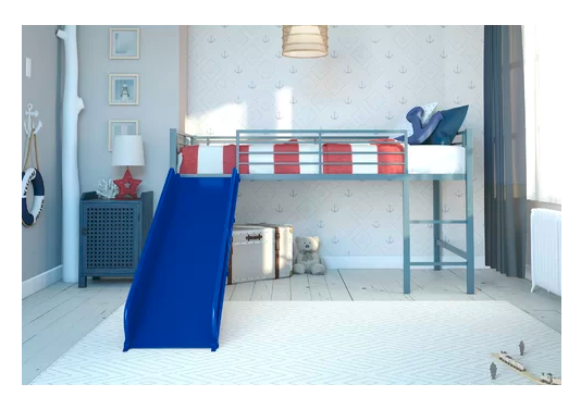 blue loft bed