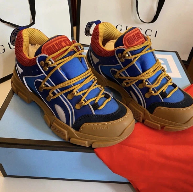 Baskets basses Gucci Flashtrek bleu N4645 homme taille 5 Gucci fit US 5,5 homme