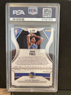 2019-20 Panini Prizm Jordan Poole Rookie RC Silver Prizm #272 PSA