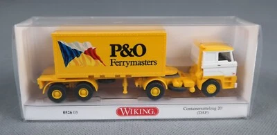 WIKING 052603/0526 03 (H0,1:87) Containersattelzug 20' (DAF) "P & O" - NEU 2022 - Bild 1 von 4