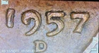 1957 D Lincoln Wheat Penny (DDO) U.S. Cent  *RARE* Coin