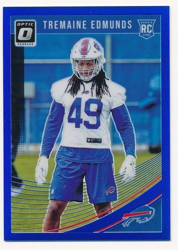 TREMAINE EDMUNDS 2018 DONRUSS OPTIC BLUE PRIZM #107 SP RC ROOKIE #126/149 MINT