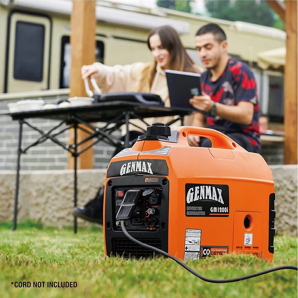 GENMAX 1,200-W Super Quiet Portable Gas Powered Inverter Generator w/ CO Sensor - Image 3 of 4