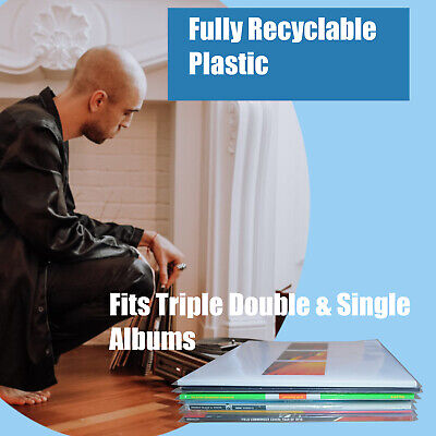 Buy 50 12 Inch Vinyl Record Album 3 LP 450g Gauge Plastic Polythene Outer Sleeves