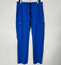 Figs Axim Cargo Scrub Pants Mens Size LARGE Light Blue Straight Leg T2001