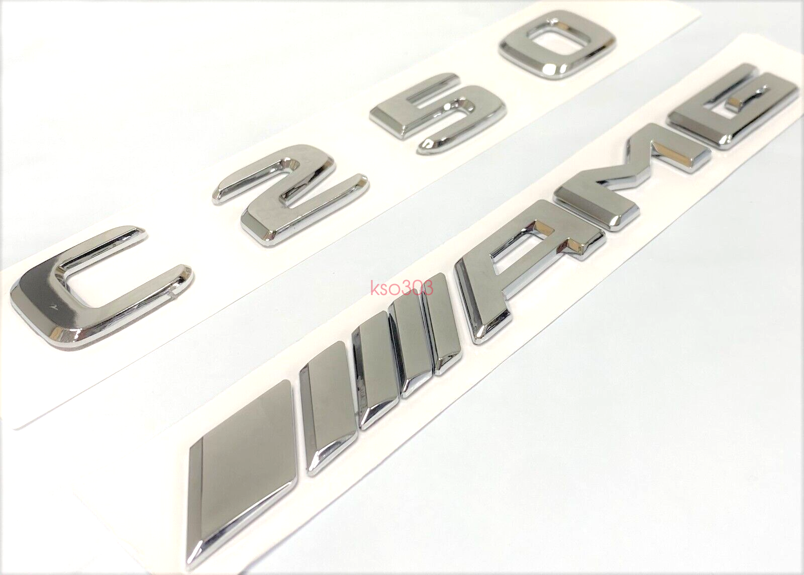 C250 +AMG CHROME FIT MERCEDES REAR TRUNK EMBLEM BADGE NAMEPLATE DECAL NUMBERS