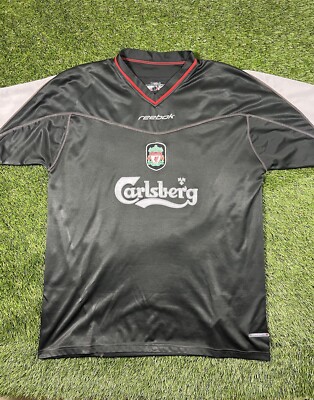 リバプールFC Reebok ブラックシャツ Liverpool Gerrard #17 Reebok Football Jersey 2002/2004 Black Away