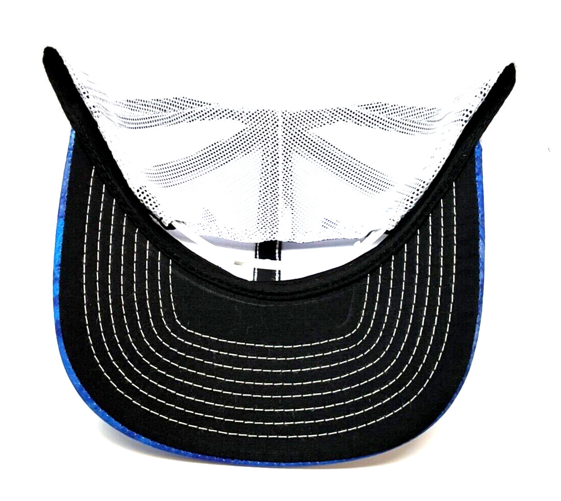 REALTREE BONEFISH FISHING BLUE WHITE CURVED BILL MESH TRUCKER SNAPBACK HAT CAP