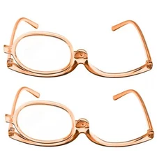 2 Pack | +1.25 | Magnifying Makeup Glasses Eye Womens Cosmetic Reading | Brown