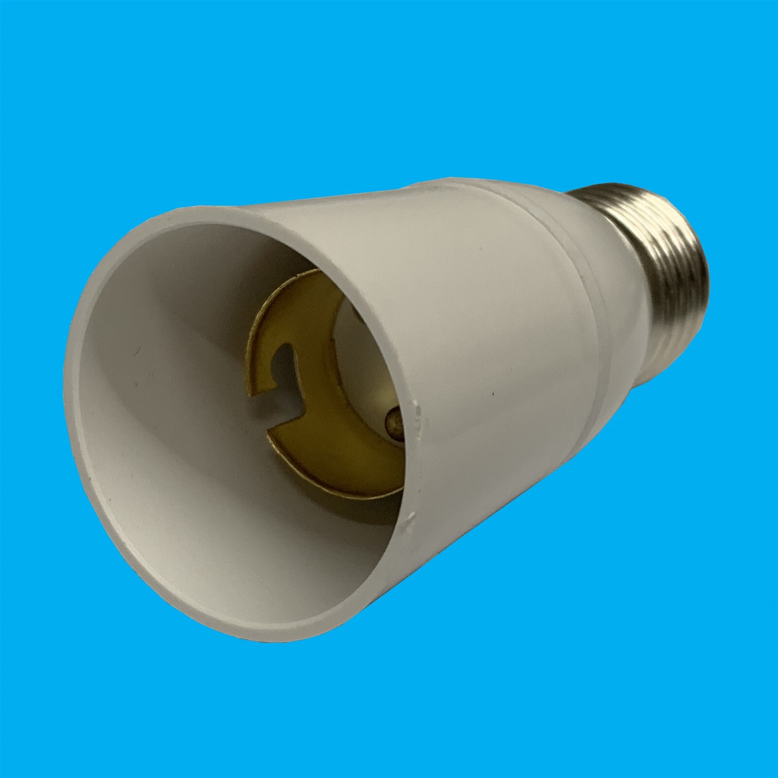 4x White Edison ES E27 to BC B22 Light Bulb Adaptor, Lamp