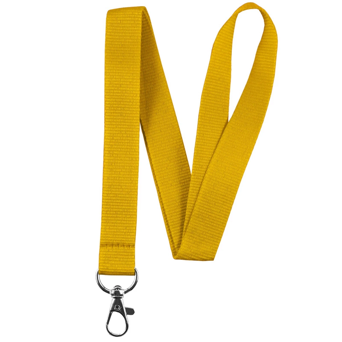 Yellow Fabric Lanyard ID Badge Key Holder Case Pocket Neck Strap Name Tag