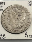 KEY 1879-CC [clear] MORGAN SILVER DOLLAR, VF+/XF nicely toned.