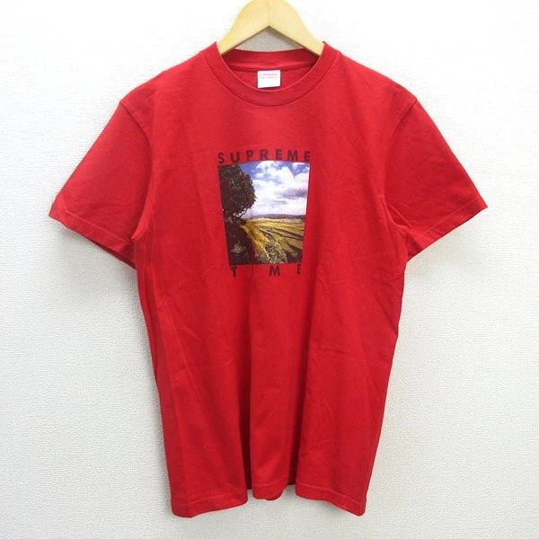 Q 2020 SS Supreme SUPREME TIME Photo Print T shirt Rouge S HOMME 24