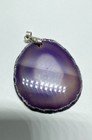 Silver Tone Agate Purple Gemstone Pendant Bundle 3pcs. 68.2g — photo 4