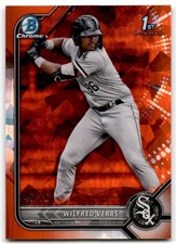 2022 Bowman Chrome Prospects Orange Sapphire Wilfred Veras 45/75 Chicago White