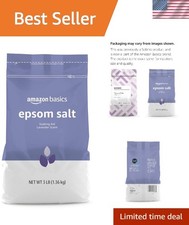 Lavender Epsom Salt Crystals - Relaxing Soaking Aid - 3-Pound Spa Experience