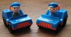 Vintage Fisher Price Little People Police People w/ Cars
