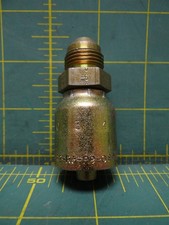 Parker Hydraulic Hose Fitting 10343-8-6, Male JIC 37  x 3/8"ID Zinc Plated Steel