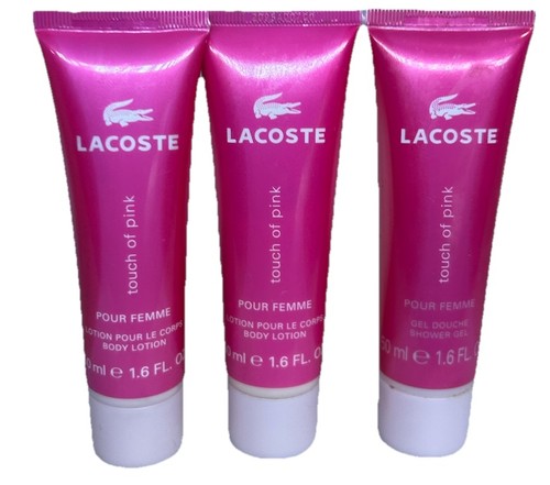 LACOSTE TOUCH OF PINK BODY LOTION 50ml X 2 & SHOWER GEL 50ml - Picture 2 of 2