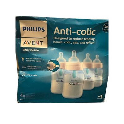 Philips Avent Anti Colic Baby Bottles 4 Pack with AirFree Vent 9 Oz / 260mL NWIB