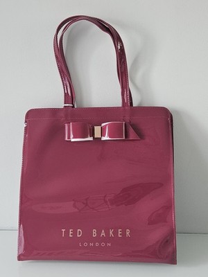 Ted Baker Bow Details LARGE Icon Tote Bag Deep Pink UK
