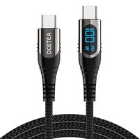 100W Usb C Zu Usb C Kabel 2M Schnellladen Pd Qc 5A Led Anzeige Typ C Ladekabel