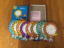VTG 1977 ADDITION DISCS 9 COLORFUL GIRAFFES COMPLETE HOMESCHOOL TOOL USA