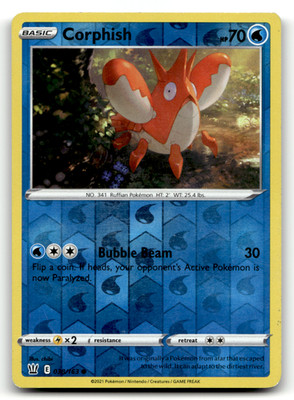 Corphish 038/163 Reverse Holo Common SWSH05: Battle Styles LP