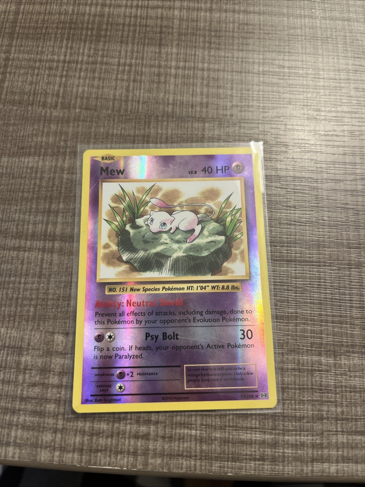 Pokémon TCG Mew Evolutions 53/108 Reverse Holo Holo Rare
