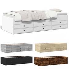 Massivholz Bettgestell Tagesbett Jugendbett Gästeliege Bett mit 6 Schubladen