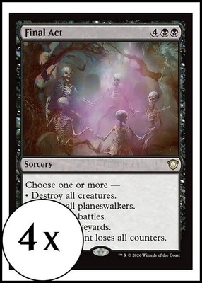 MTG - 4 x Final Act - Playset 4x x4 - Secrets of Strixhaven Commander