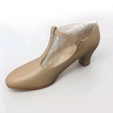 Capezio 2.5  Student Women Dance Shoe Tan T Mary Jane 9 M Ballroom