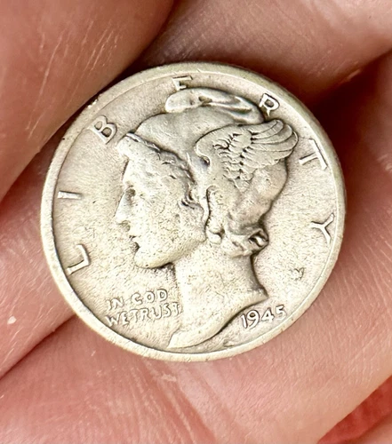 1945 S Mercury Dime 10c US Mint Silver Coin 1945-S Uncirculated