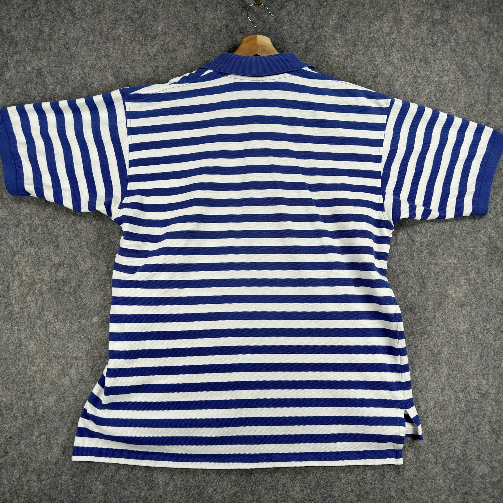 Brooks Brothers Polo Shirt Mens Large Blue White Stripe Golden Fleece Cotton thumbnail 13