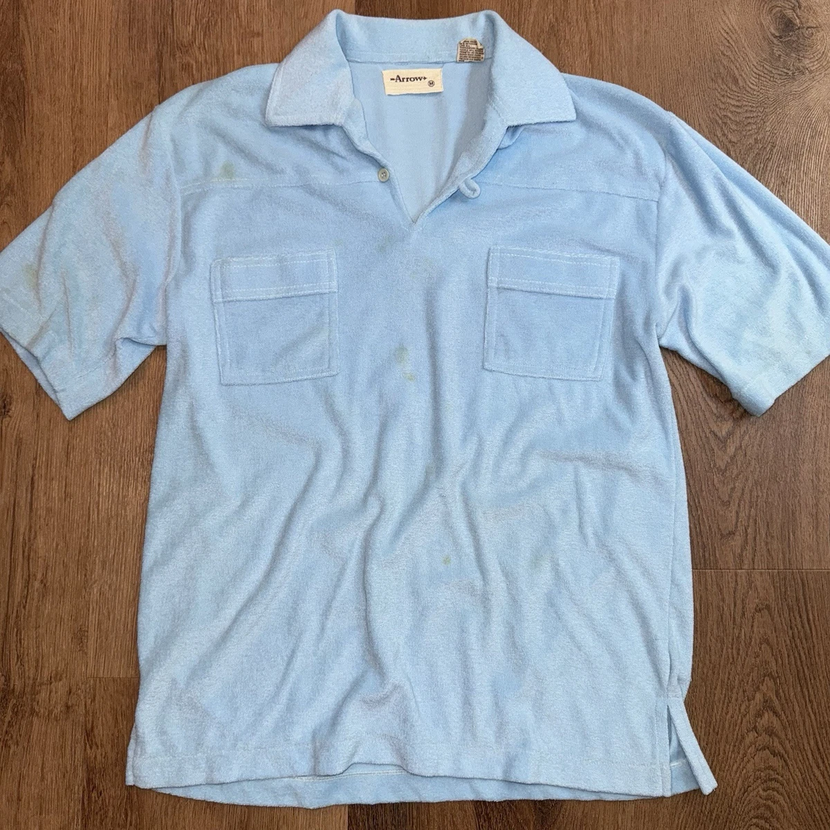 70s POWERS USA製ラガーシャツ Polo, Rugby Blue 1970s Vintage Casual